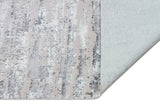 10' x 13' Silver Abstract Washable Non Skid Area Rug