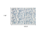 4' x 6' Navy Blue Abstract Washable Non Skid Area Rug