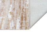 3' X 5' Beige Abstract Washable Non Skid Area Rug