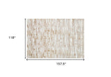 4' x 6' Beige Abstract Washable Non Skid Area Rug