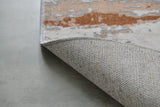 8' x 11' Blue and Yellow Abstract Printed Washable Non Skid Area Rug