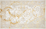 3' X 5' Gold Abstract Area Rug