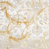 4' x 6' Gold Abstract Area Rug