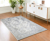 4' x 6' Gray Abstract Area Rug