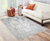 8' x 11' Gray Abstract Area Rug