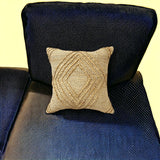 22" X 22" Brown Jute Pillow With Unavailable Edges