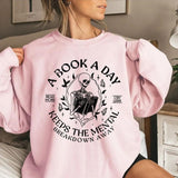 A Book A Day Keep The Mental Breakdown Away Shirt, Bookish Graphic Tee Women, Book Club, Books Gift, Reading Book Lover, Bookworm Pullover Tee
