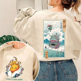 A Heart's A Heavy Burden 2 Sided Hoodie, Sweatshirt, Tshirt, Howls Moving Castle Shirt, Studio Ghibli, Animestyle{n002}2