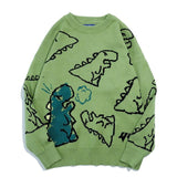 Aelfric Eden Dinosaur Cartoon Pattern Knit Sweater