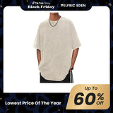 Aelfric Eden Oversized  Acid Wash Cotton Solid T-Shirts Menswear Top