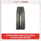 Aelfric Eden Solid Vintage Loose Jeans Pants Casual Streetwear Denim Bottom Baggy Jeans