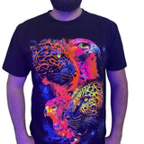 Aguila Jaguar Unisex T-Shirt Cotton - Black Graphic Print Design - Top