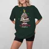 All Booked for Christmas Shirt,  TSwif Christmas,  Christmas Book T-Shirt, Book Lovers, Bookworm Christmas Sweater, Christmas Book Tree Sweatshirt, Book Lovers Christmas Sweatshirt