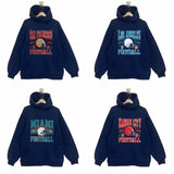 All Football Teams Vintage Style Hoodie - Classic Fit, Navy Color Hoodie