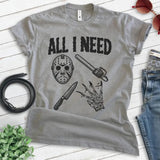 All I Need Horror Film T-shirt, Unisex Women's Men&#39;s Tee, Horror Movie Classic Lover Halloween Gift