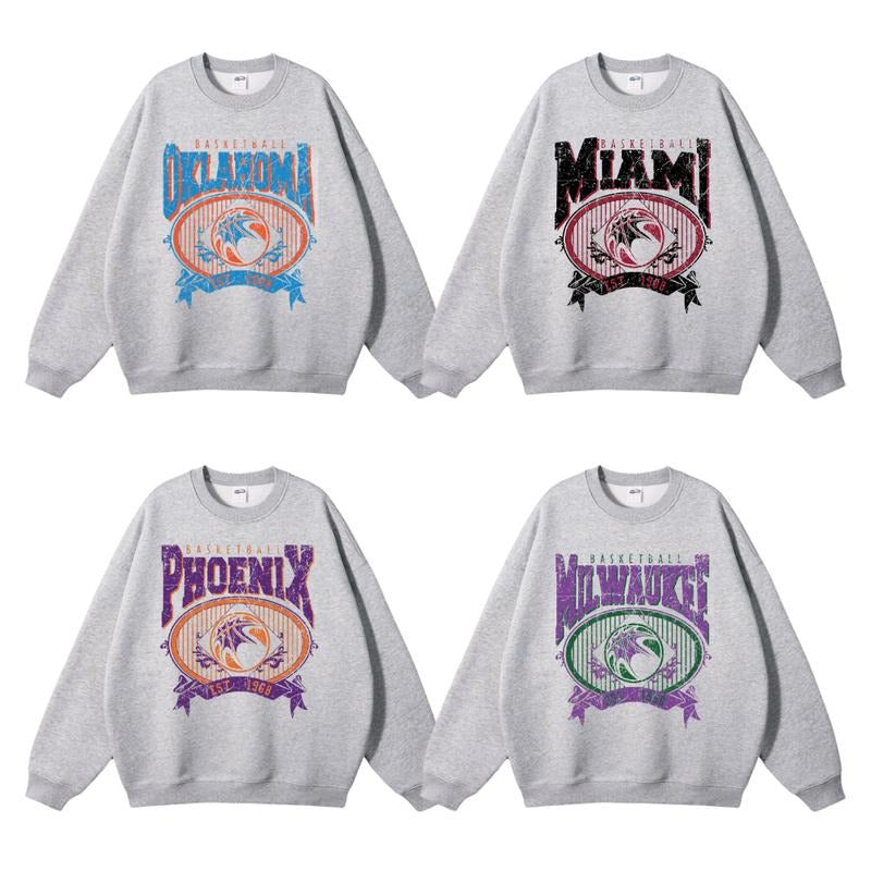 All Team Basketball Sweatshirt, Vintage Style Basketball Sweatshirt, Hometown Basketball Team Sweatshirt