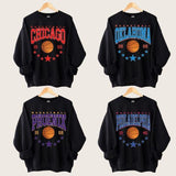 All Team Basketball Sweatshirt, Vintage Style Crewneck for Basketball shirt Fans and Gifts graphic sport team shirt