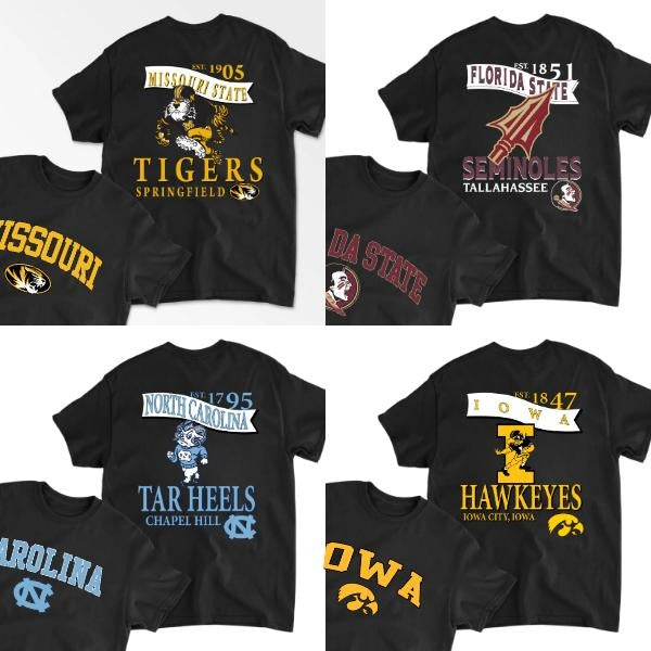 All Team College Mascot T-Shirt, Vintage NCAA Graphic Tee with Retro University Vibes, Game Day Shirt for Fans, Unisex Campus Streetwear Style