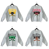 All Team Hockey Crewneck - Retro Ice Hockey Sweatshirt for Game Day Fans