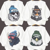 All Team Mascot Football White Sweatshirt, Vintage 90s Graphic Style All Teams Football Sweatshirt team football