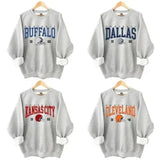 All Team Vintage Football Crewneck Sweatshirts, Football Gift
