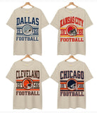 All Teams Cotton T-shirt, Gildan 5000 Unisex Crewneck Sport Classic T-Shirt All Teams Football, Sand Menswear Soft Tee