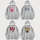 Ash Grey Color All Team Football Hoodie Vintage Football Big Words Logo Hoodie Hometown Football Hoodie Football Thowback Vintage Graphic Tees Football Fan Gift Sport
