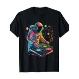 Astronaut DJ, DJing In Space, EDM Cool Graphic T-Shirt Made in USA