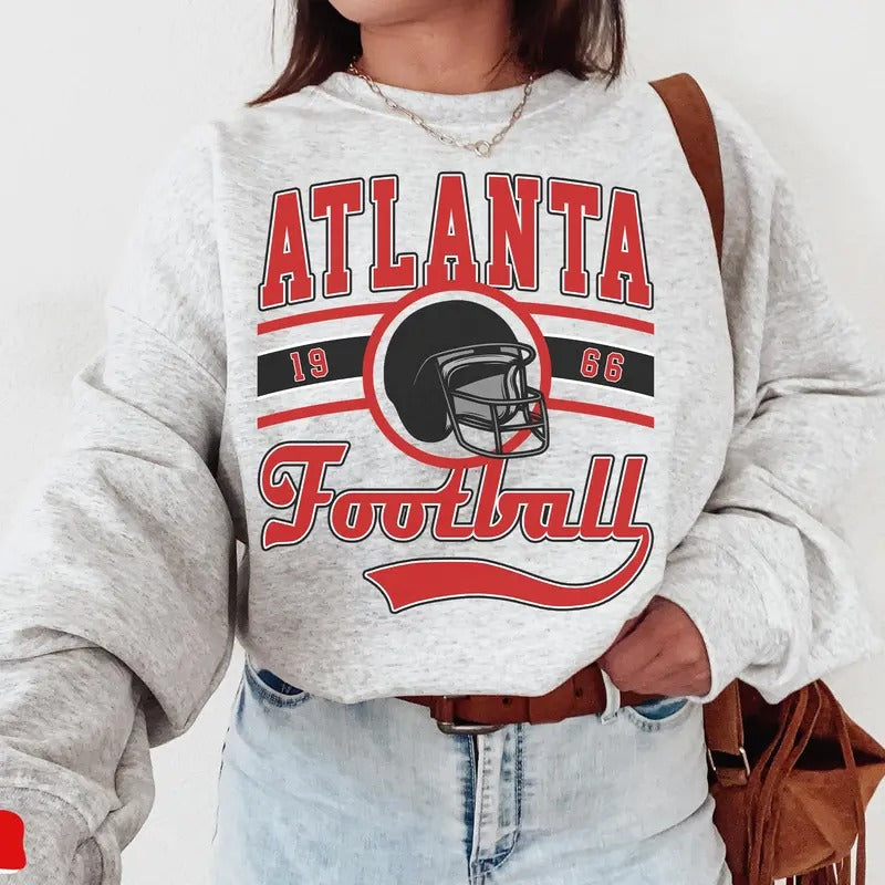 Atlanta Football Crewneck Sweatshirt ,Sweater ,Atlanta Sweatshirt ,Atlanta Game Day ,Atlanta Fan Gifts ,Sunday Football ,Game Day ,Basic Sweater ,Trendy ,Cute ,Street ,Streetwear ,Unisex ,Underwear ,Pullover ,Crewneck ,Trending ,Casual ,Simple