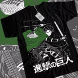 Attack On Titan Anime T-Shirt & Sweatshirt, Levi Shingeki No Kyojin Graphic Tee, Anime Manga Lover Gifts Ball Cotton