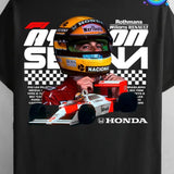 Ayrton shirt, F1 Racing Graphic Tee, Legendary Formula 1 Driver Shirt, Honda shirt, McLaren shirt, Racing Tribute, Vintage Motorsport T-Shirt, More Colors