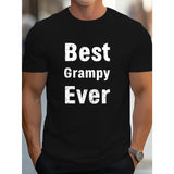 BEST Print Tee Shirt, Casual Short Sleeve T-shirt For Summer, Tees For Men Made in USA