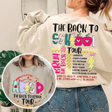 Back To School Tour Retro The Back To School Tour Hoodie, Teacher Gift, ABCD Teacher Hoodie, Kindergarten Teacher Hoodie, Hello School Tee, Funny Teacher Gift