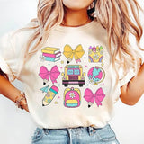 Back to School Shirt, Coquette Bow Shirt, First Day of School, School shirt design, school bus Shirt, books Shirt, girl school T-Shirt, Back to School Gift