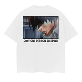 Baki the Grappler "Sleeping" Heavyweight Vintage Tee 100% Cotton OVERSIZED Anime T-shirt Menswear Top Casual Streetwear White Baggy