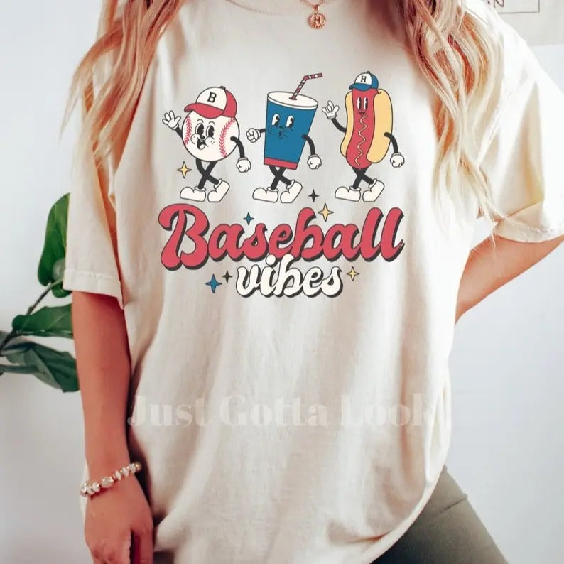 Baseball Game Day Comfort Colors Shirt, Retro Baseball Shirt, Women's Baseball Shirt, Sports Mom Shirt, Mom Baseball Shirt, Family