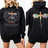 Basgiath War College Two Sided Shirt, Dragon Rider Sweatshirt, Fourth Wing Hoodie, Violet Sorrengail, Xaden Riorson, Fantasy Book Dragon, Unisex Sweater Pullover Tee