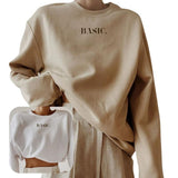 Basic Sweatshirt, Aesthetic Premium Women Sweatshirt