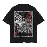 Berserk "Demon Slayer" Heavyweight Vintage Tee 100% Cotton OVERSIZED Anime T-shirt Menswear Top Casual Streetwear Black Crewneck Overshirt Tshirt