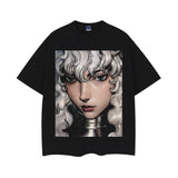 Berserk "Griffith" Heavyweight Vintage Tee 100% Cotton OVERSIZED Anime T-shirt Menswear Top cotton tops vintage t-shirts Casual Streetwear Black Baggy Crew Necks Tshirt