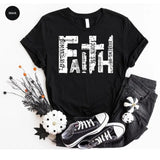 Bible Verse Unisex T-Shirt, Religious Outfit Retro Faith T-Shirt, Christian Cross Genderneutral Adult Graphic Tees Fabric Menswear