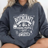 Bitchcraft Halloween Hoodie. Casual Everyday Softstyle Halloween Unisex Hoodie Sweatshirt.