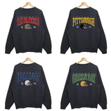 Black Crewneck Sweatshirt - Classic Fit for All Football Teams