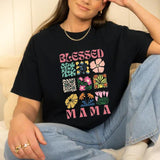 Blessed Mama ChristianShirt Cotton Casual Street Style Crew Neck Short Sleeve T-Shirt Trendy Top for Women for Men, Perfect Gifts