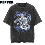 Blue-Eyes Dragon Vintage Tee Menswear Top Underwear Tshirt