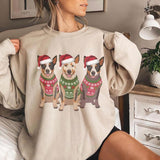 Blue Heeler Christmas Shirt, Dog Mom Christmas Sweatshirt, Cattle Dog XMAS Sweater, Pet Owner Christmas Crewneck Pullover