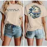Blue Wave Cat For Kamala 2 Sides Shirt, Minnesota Midwestern Governor Walz For VP T-Shirt, Womenwear kamala heel