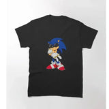 Blue shadoow with Rings Classic T-Shirt- Graphic Tee Tops, Fashion Cotton, Full Colors, Full Sizes, For Men, For Women