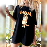 Blueyes Mom T-Shirt DRG, Family T-Shirt DRG, Retro Chilli Heeler T-Shirt DRG, Mum Birthday Party T-Shirts Chilli Mum Shirt Gift for Mom