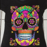 Blusa para dama de calavera gato Cotton Casual